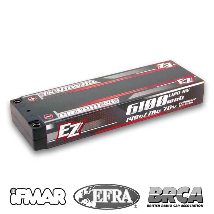 Ezpower Lipo 6100mAh Ulcg 7,6V 2S 140/70C HV Graphene 5mm