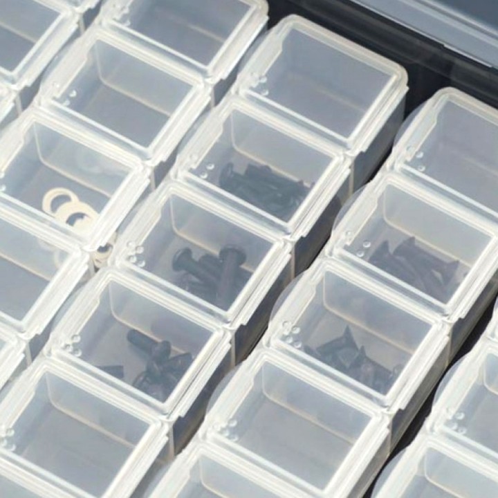 Koswork 7x7 Parts Box 245x175x38mm 49 compartments, 7 each row