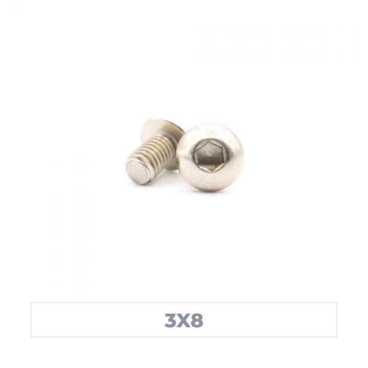 MonacoRC M3x8 Titanium Hex Socket Button Head Screw (10)
