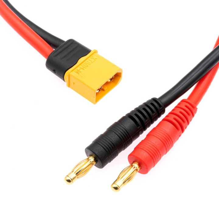 MonacoRC XT60 Charge Cable Male Plug 12AWG 300mm