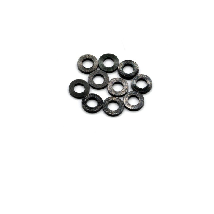 MonacoRC Alu Shim 3x6X1.75mm - Black (10)
