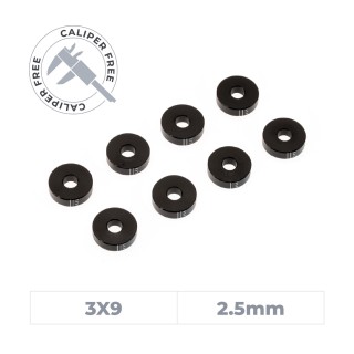 OfficinaRC Alu Smart Shim 3x9x2.5 mm - (8)