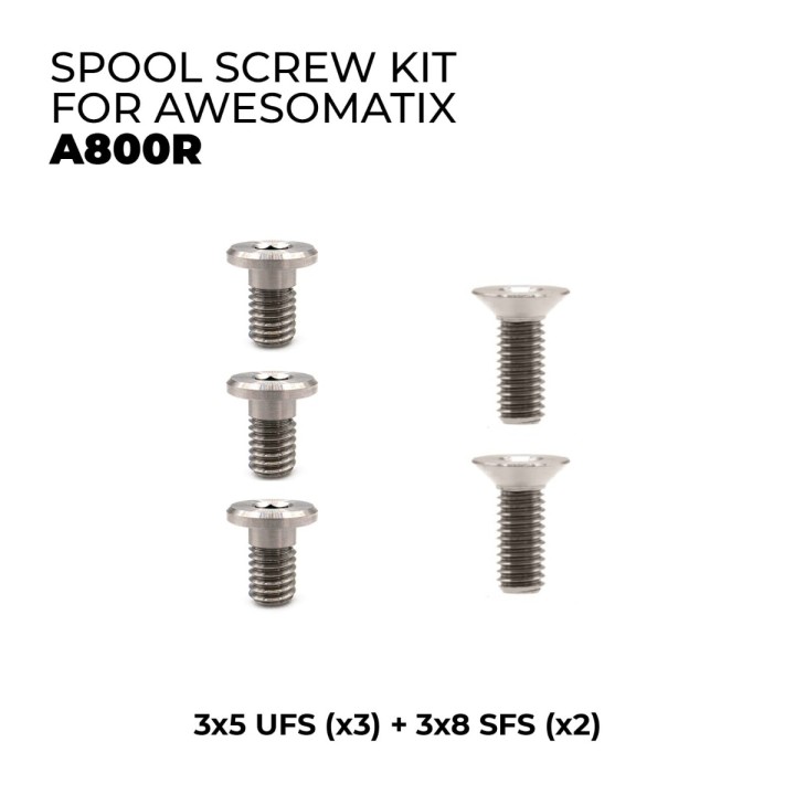 OfficinaRC Titan. Spool Screw Kit Awesomatix A800R / Schumacher Mi9 5
