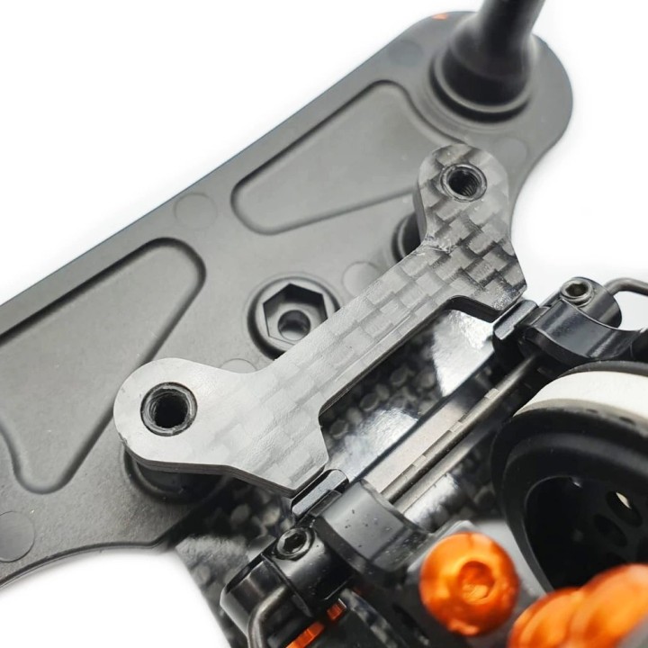 RcMaker GeoCarbon Bumper Plate W/Stopper for Xray T4 '20/21