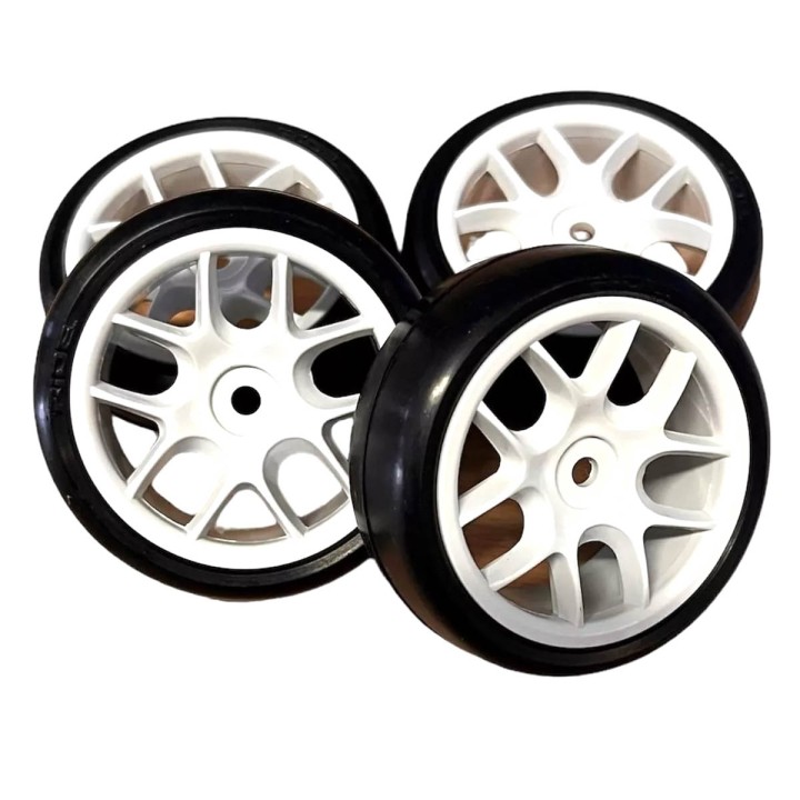 Ride TR09 Slick Tires (belted) on 10-Spoke Wheel, unglued (4)