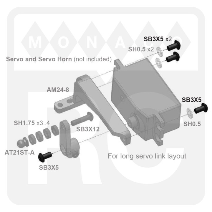 SB3X5 Awesomatix M3x5 Button Head Screw (4)
