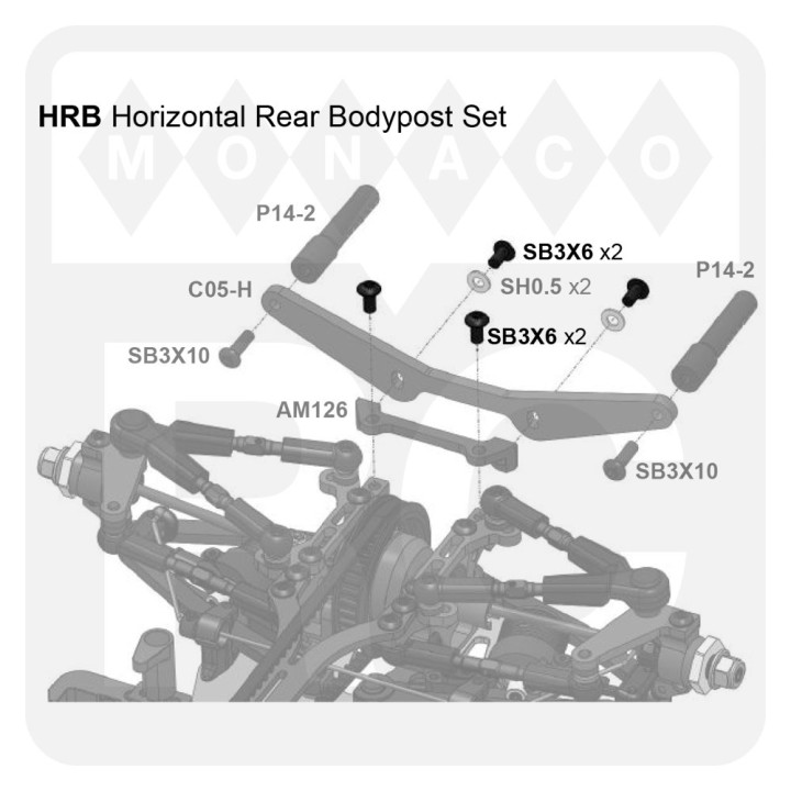 SB3X6 Awesomatix M3x6 Button Head Screw (4)