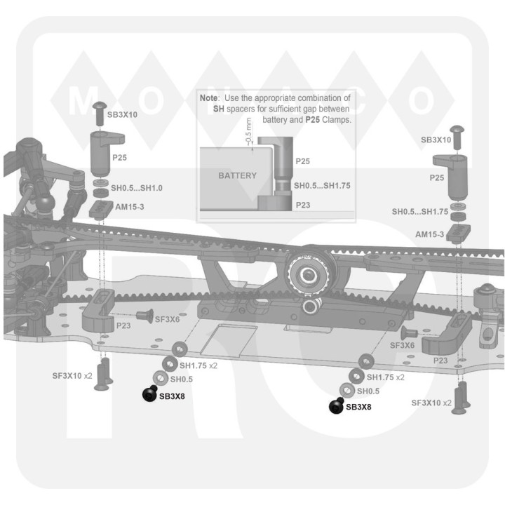 SB3X8 Awesomatix M3x8 Button Head Screw (4)