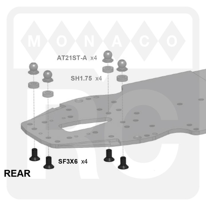 SF3X6 Awesomatix M3x6 Flat Head Screw (4)