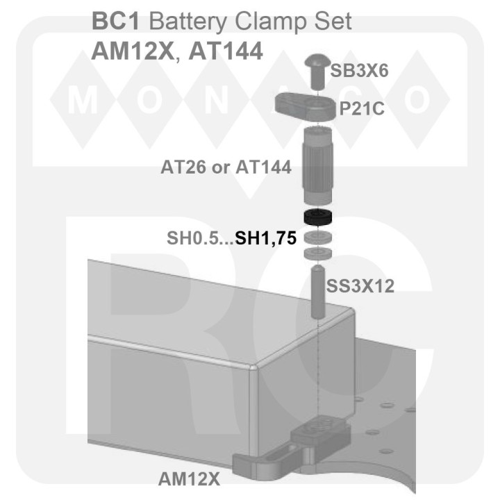 SH1.75 Awesomatix 6x3x1.75mm Spacer (Black) (10)