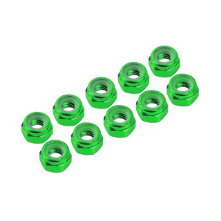 UR1512-GR Ultimate 4 mm. Alu. Nylon Nut Green (10 Pcs)