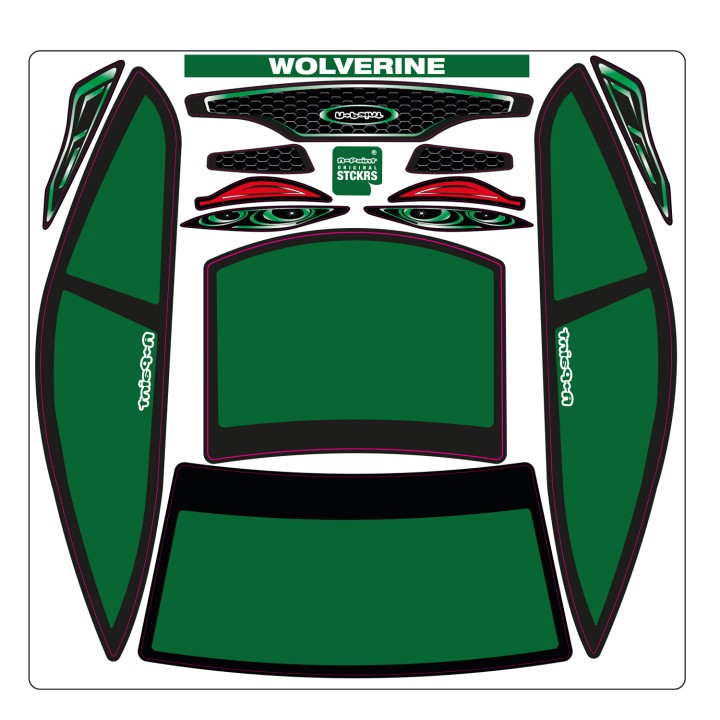 A-Paint Wolverine Mask-Green