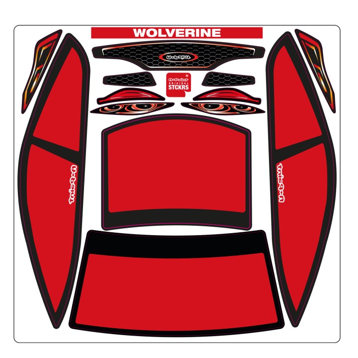 A-Paint Wolverine Mask-Red