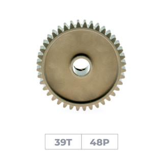 48255 Hiro Seiko Hard Coated Alum. Pinion Gear (Mos2) Dp48-39T