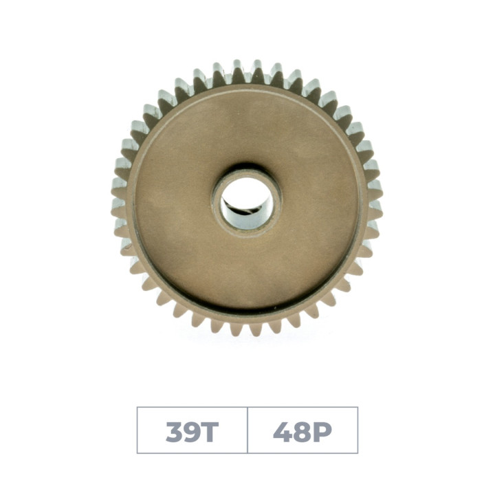 48255 Hiro Seiko Hard Coated Alum. Pinion Gear (Mos2) Dp48-39T