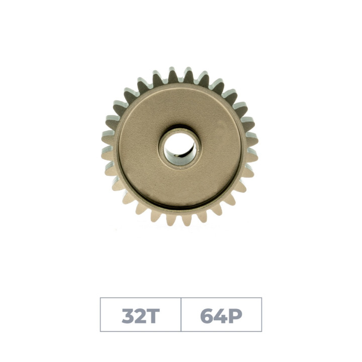 48276 Hiro Seiko Hard Coated Alum. Pinion Gear (Mos2) Dp64-32T