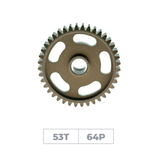 48297 Hiro Seiko Hard Coated Alum. Pinion Gear (Mos2) Dp64-53T
