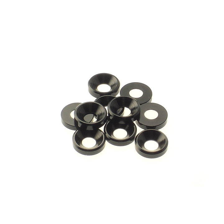 69259 Hiro Seiko 4mm Alloy Countersunk Washer [Black]