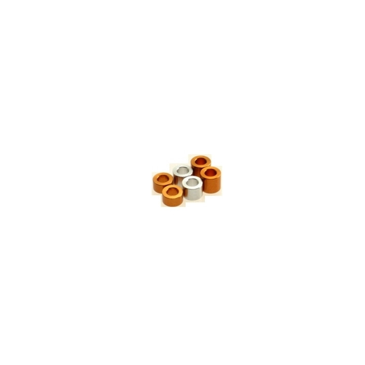 69467 Hiro Seiko 3mm Alloy Spacer Set (3.0T/4.0T/5.0T) [Orange]
