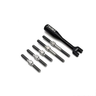 TB-229 T-Works 64 Titanium Turnbuckle Set ( For Mugen MTC2 )
