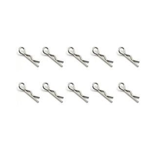 TA-121S-S T-Works Bent Body Clips S (Silver) 10pcs