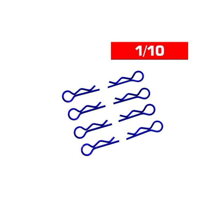 UR6411-A Ultimate Body Clips 1/10 Blue (X8)