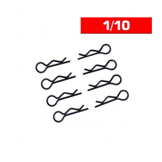 UR6411-N Ultimate Body Clips 1/10 Black (X8)