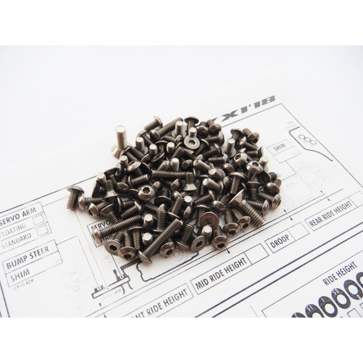 48208 Hiro Seiko X1'18 Titanium Hex Socket Screw Set