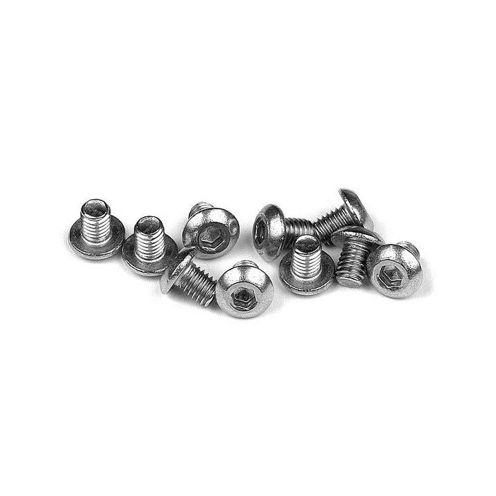 902304 Xray Hex Screw Sh M3X4 - Stainless (10)