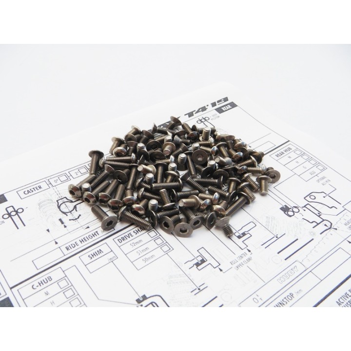48395 Hiro Seiko T4'19 Titanium Hex Socket Screw Set