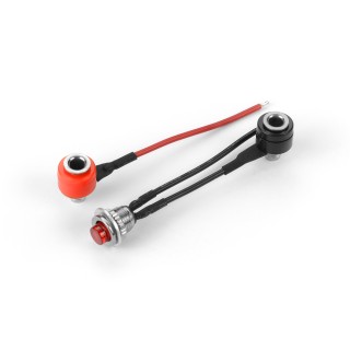 104095 Hudy Set Of Black, Red & Black Cable With Red Button Switch