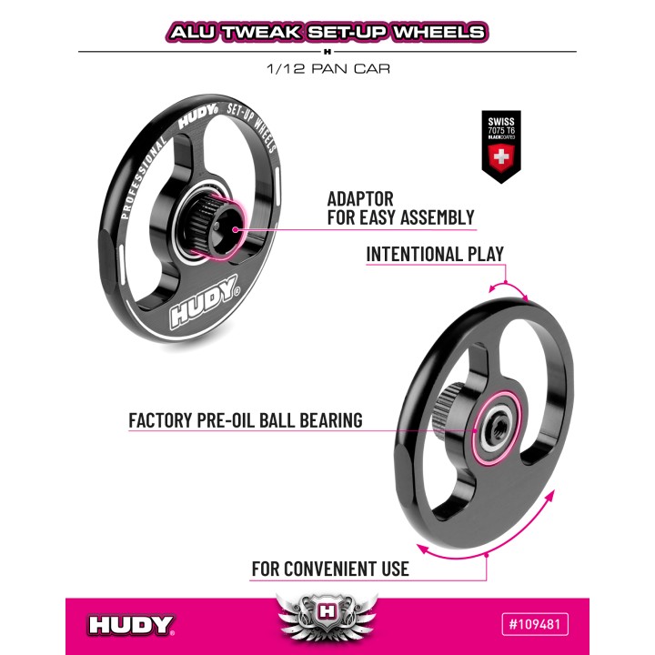 109481 Hudy Alu Tweak Set-Up Wheel For 1/12 Pan Car (2)