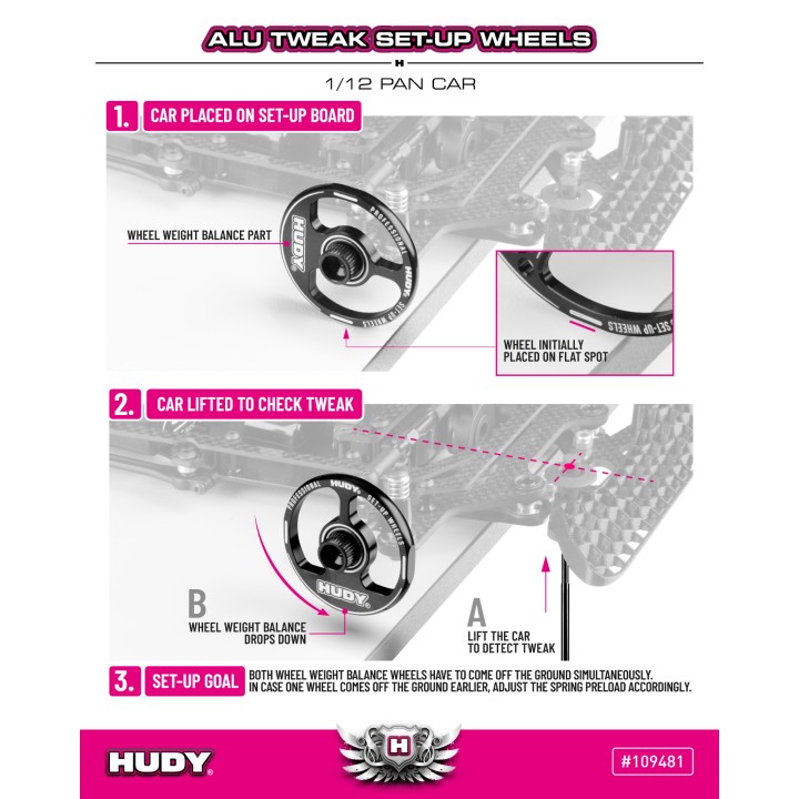 109481 Hudy Alu Tweak Set-Up Wheel For 1/12 Pan Car (2)