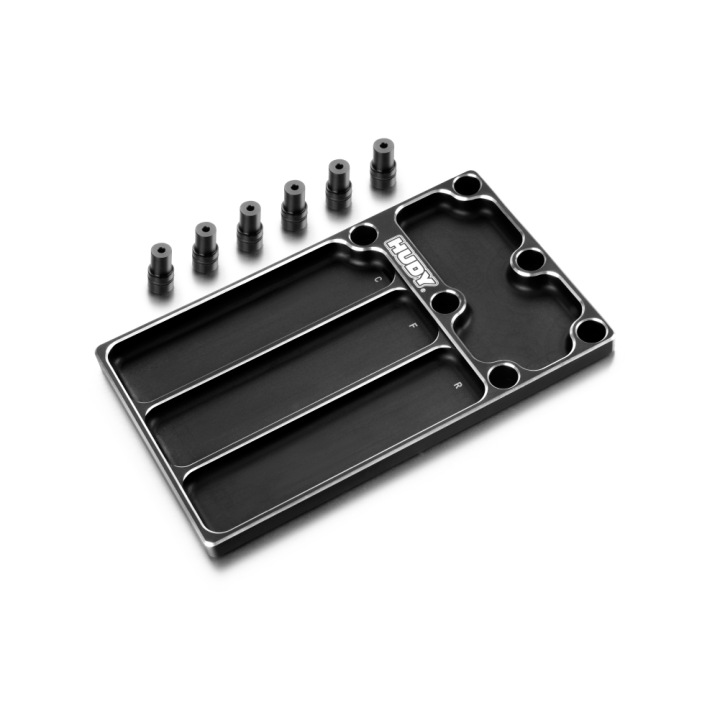 109841 Hudy Alu Tray For 1/8 Off-Road Diff Assembly