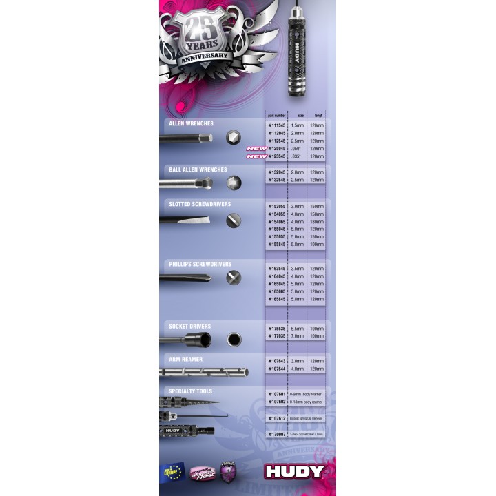 123545 Hudy Limited Edition - Allen Wrench .035 X 120 mm