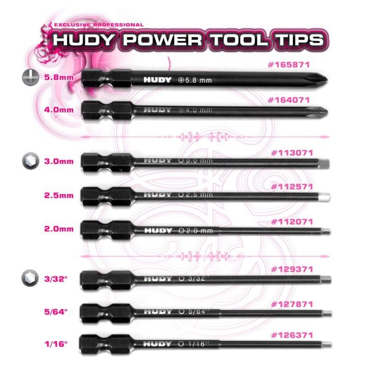 127871 Hudy Power Tool Tip Allen .078 X 90 mm