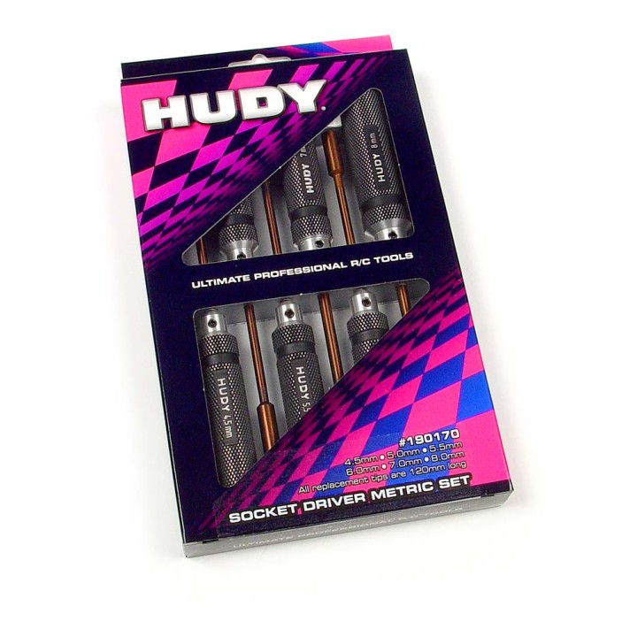 190170 Hudy Socket Driver Metric Set - 6 Pcs.