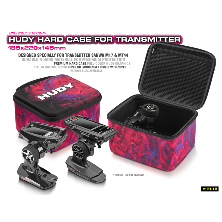 199171-H Hudy Hard Case - 185X220X145mm Sanwa Mt4, Mt44, M17