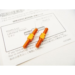 48526 Hiro Seiko Aluminum Turnbuckle Set (3X20mm) [Orange]