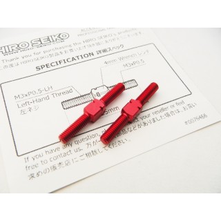 48532 Hiro Seiko Aluminum Turnbuckle Set (3X25mm) [Red]