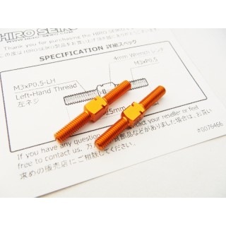 48533 Hiro Seiko Aluminum Turnbuckle Set (3X25mm) [Orange]