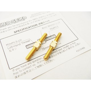 48534 Hiro Seiko Aluminum Turnbuckle Set (3X25mm) [Gold]