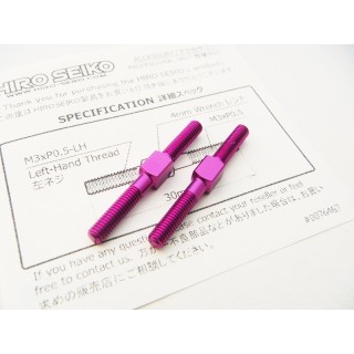 48538 Hiro Seiko Aluminum Turnbuckle Set (3X30mm) [Purple]
