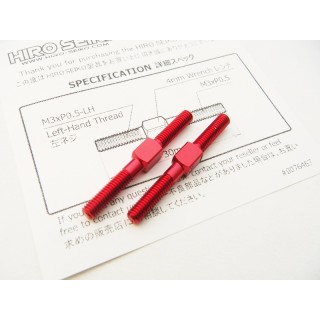 48539 Hiro Seiko Aluminum Turnbuckle Set (3X30mm) [Red]