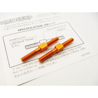 48540 Hiro Seiko Aluminum Turnbuckle Set (3X30mm) [Orange]