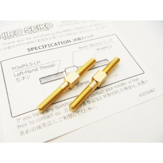 48541 Hiro Seiko Aluminum Turnbuckle Set (3X30mm) [Gold]