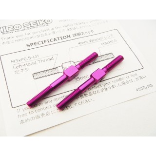 48545 Hiro Seiko Aluminum Turnbuckle Set (3X35mm) [Purple]