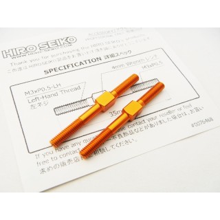 48547 Hiro Seiko Aluminum Turnbuckle Set (3X35mm) [Orange]