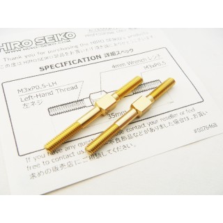 48548 Hiro Seiko Aluminum Turnbuckle Set (3X35mm) [Gold]