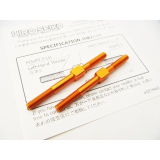 48554 Hiro Seiko Aluminum Turnbuckle Set (3X40mm) [Orange]